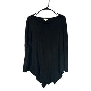 NY & Co Women’s Black High Low Hem Long Sleeve Pullover Knit Sweater Size Medium